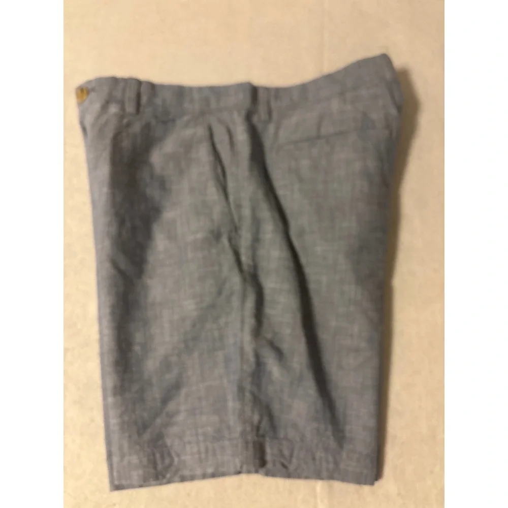 Banana Republic Chambray Shorts Mens 32 Blue Excellent Flat‎ Front Casual 9in